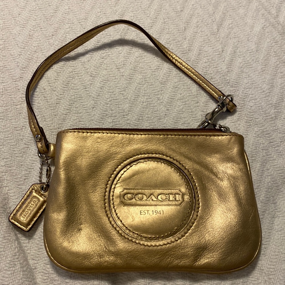 Coach Gold Wristlet